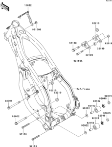 KX125 Рама ,крепежные детали