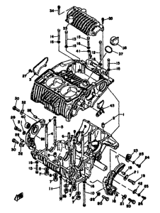 XS500 Картер двигателя