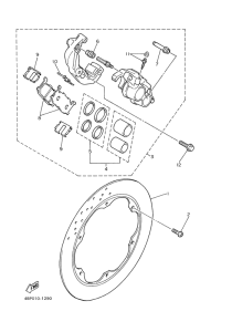 XJ600S Передний суппорт