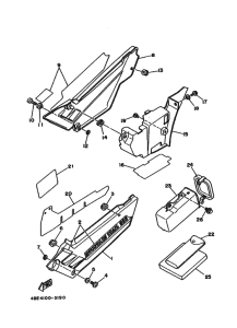 XT225 XT225E Боковая крышка
