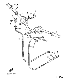 XC150 Manubrio . cable