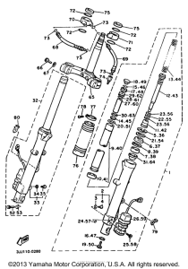 XVZ13DB Передняя вилка