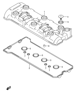 GSX-R750 Крышка головки цилиндров