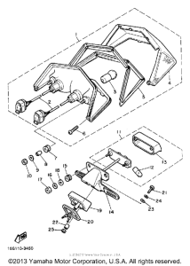 XJ650LJ Фонарь
