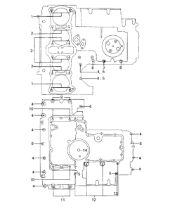 KZ1000 Crankcase bolt & stud pattern
