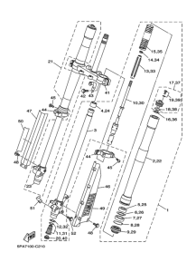 YZ85 Передняя вилка