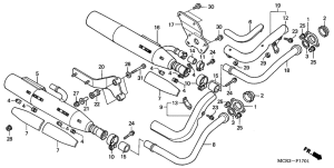 VT750DCA3 Глушитель