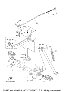 TTR125LEX Подножки
