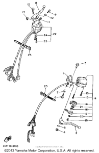 XV1100AC Рулевые переключатели