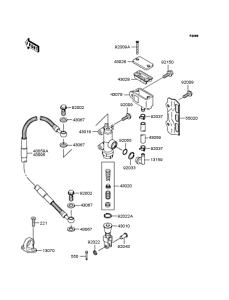 KLX250 Задний торм цилиндр
