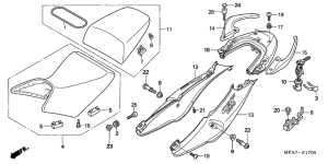 CBF1000 Seat / seat cowl