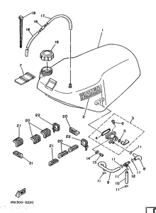 TZ250S/TZ250 Топливный бак