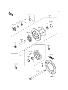 KLE500 Задняя ступица колеса