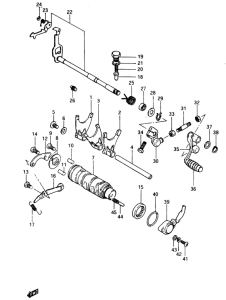 GSX400 Переключение передач
