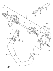 GSX400 Водяная помпа