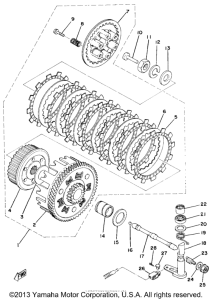 TY250C Сцепление