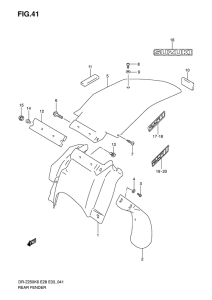DR-Z250 Заднее крыло