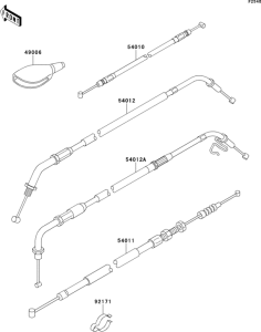 EJ650 Тросы управления