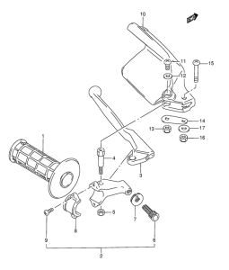 RMX250 Рычаг сцепления