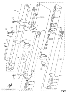 WR250Z Передняя вилка