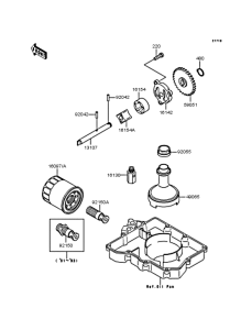 ZX400 Масляный насос и фильтр
