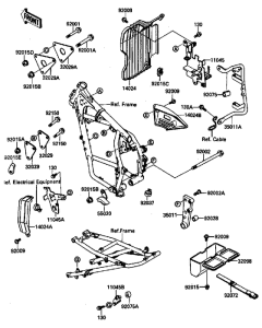 KL650 Рама ,крепежные детали
