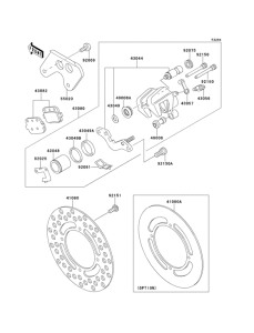 KX100 Задний тормоз