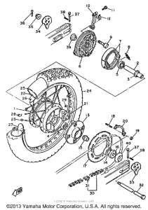 XT600NC (CA ED.) Переднее колесо