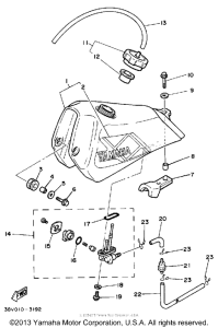 TY350S Топливный бак