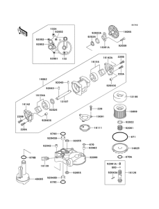 ZX1100 Насос масляный  / фильтр масляный