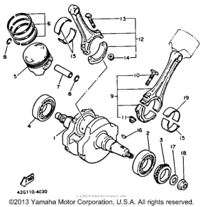 XV1100D Коленчатый вал и Поршень