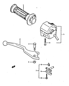 GSX-R400 Right handle sw