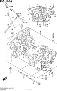 RM-Z250 Картер двигателя