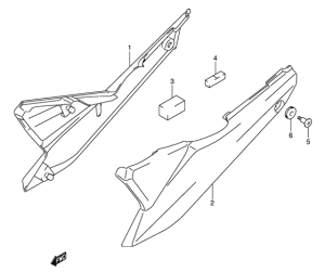 GSF650 (ABS) Обтекатель задний