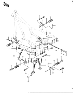 KZ400 Footrests / stands / brake pedal