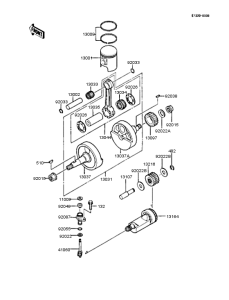 KMX125 Crankshaft / piston