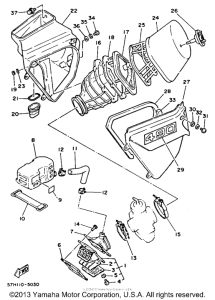 YZ490N Впускная система