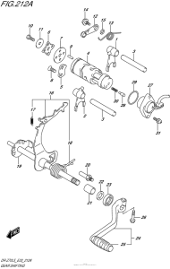 DR-Z70 Механизм  переключения передач