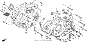 XR250R Картер двигателя