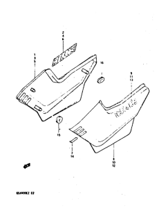 GSX400 Обтекатель задний