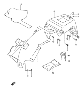 DR200 Заднее крыло