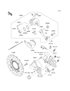 ER650 Задний тормоз