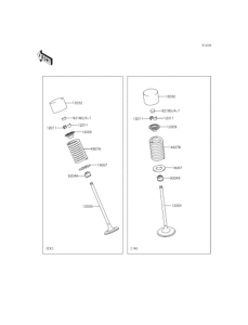 EX400 Rocker arms / valves