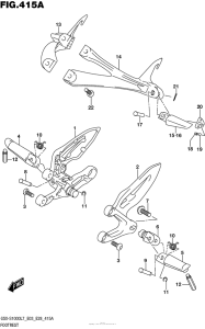 GSX-S1000 (ABS) Подножки