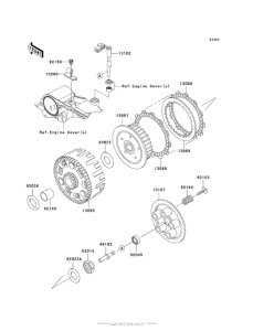 KL650 Сцепление