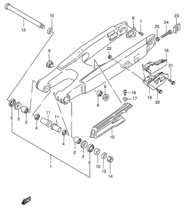 RM125 Маятник задний