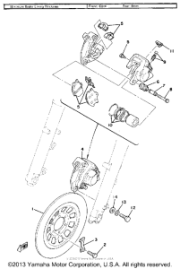 SR500F Front disc brake-caliper