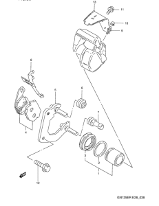 GN125 Передний суппорт