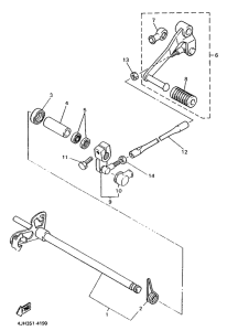 YZF600R Вал переключения