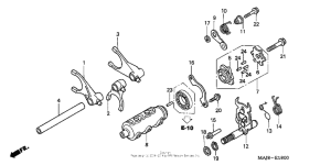 ST1100P Вилка переключения передач